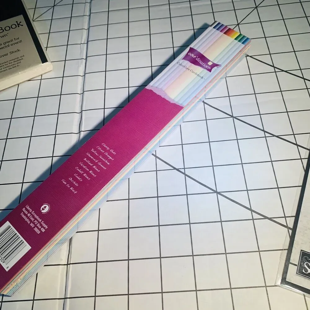 Scrapbooking Lot Book Stickers & ColorCore Card Stock 20 Colors Pack Sand NEW
